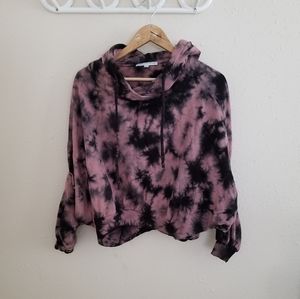 Young Fabulous & Broke Bleach Dyed Cropped Hoodie